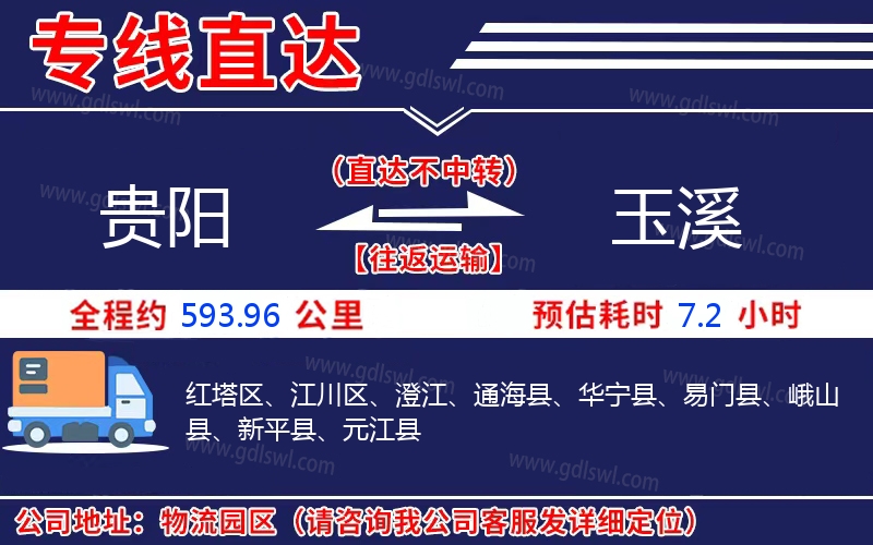 貴陽到玉溪物流公司 貴陽到玉溪物流公司