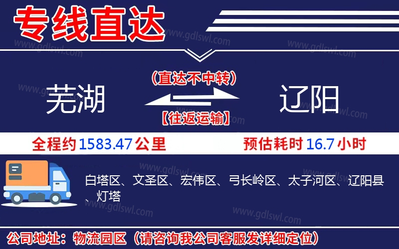蕪湖到遼陽(yáng)物流公司
