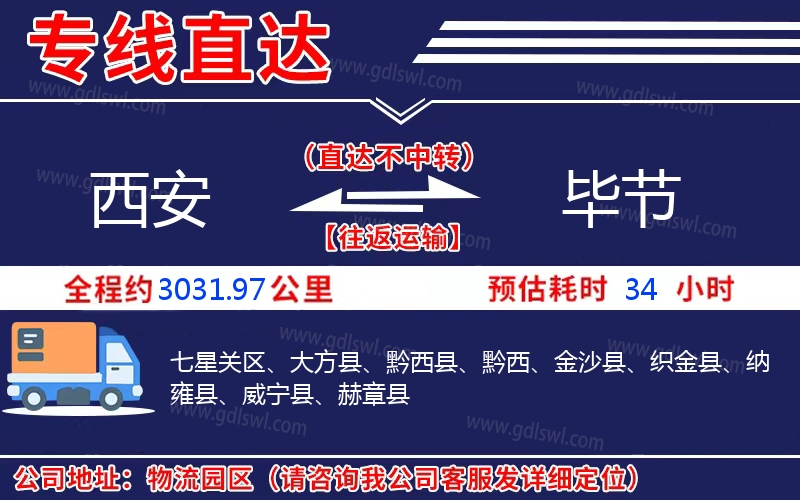 西安到畢節(jié)物流公司